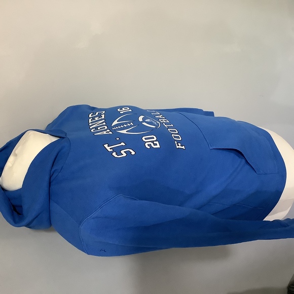 Retro Champion St Agnes Football Hoodie - Size S - Royal Blue - P2P 18” - Picture 4 of 8